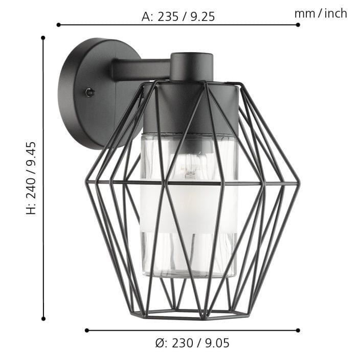 Canove Outdoor Lantern Wall Light