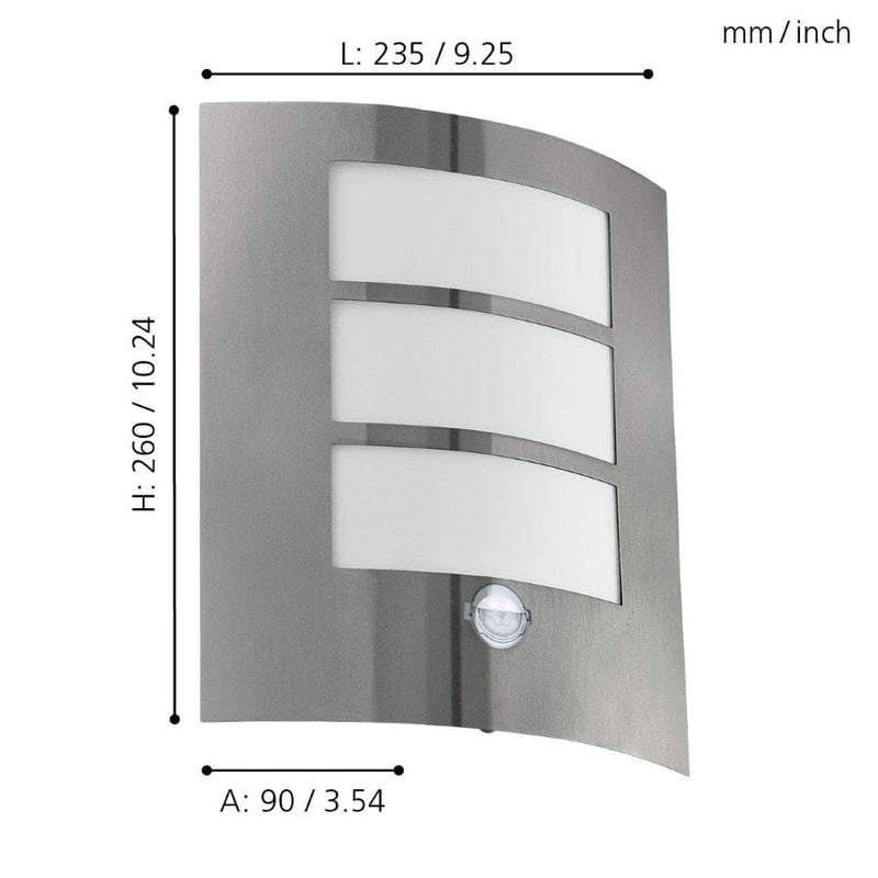 City LED Wall Light with PIR Sensor