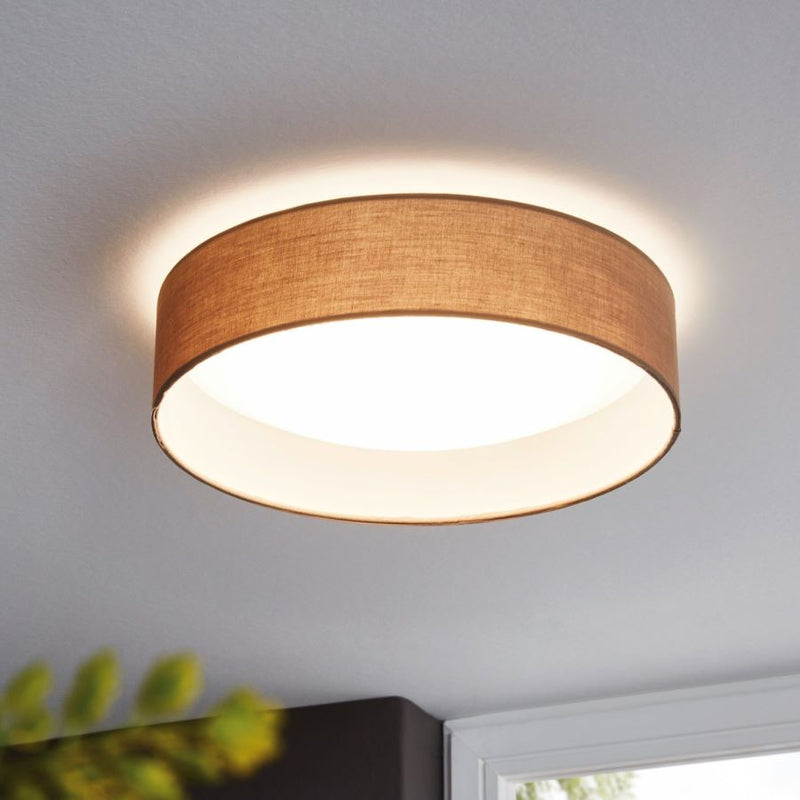 Eglo Pasteri round taupe ceiling light