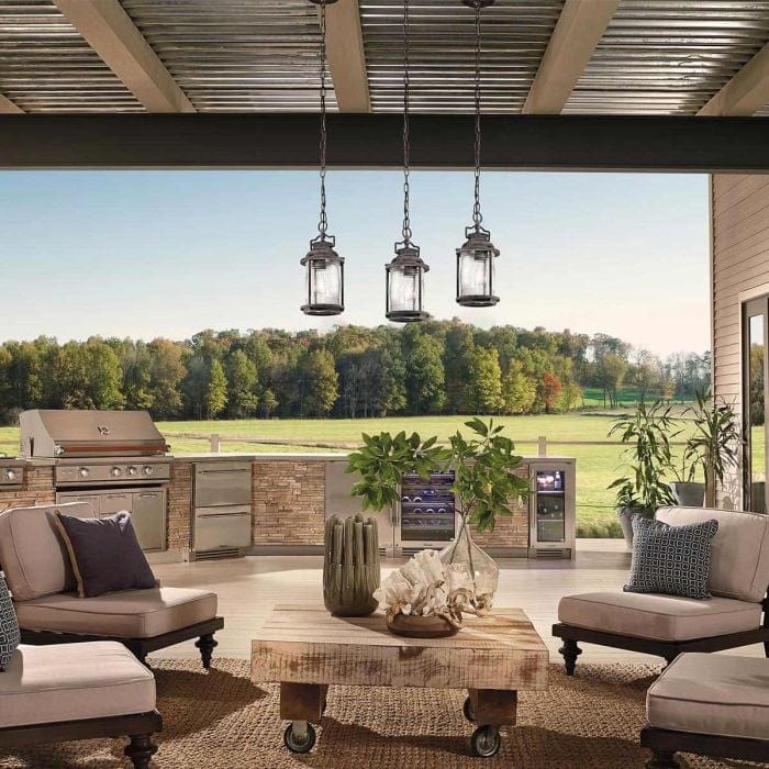 Kichler Ashland Bay Outdoor Lantern Pendant Ceiling Light