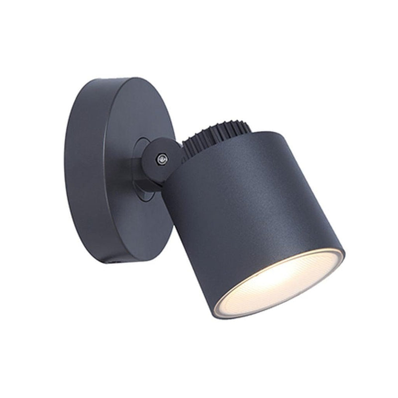 Close up detailed image of the Lutec Explorer Spot Wall Light on a white background.