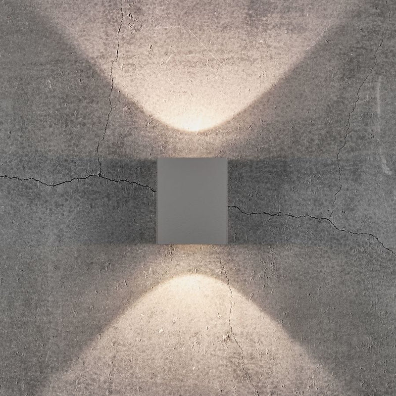 Nordlux Canto Kubi 2 Grey Twin Light  LED Wall Light