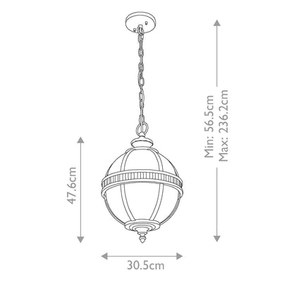 Kichler Halleron III Globe Ceiling Pendant Lantern