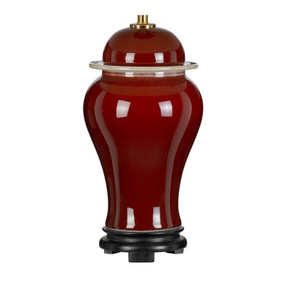 Designer's Lightbox Oxblood Temple Jar 1 Light Table Lamp - DL-OXBLOOD-BASE