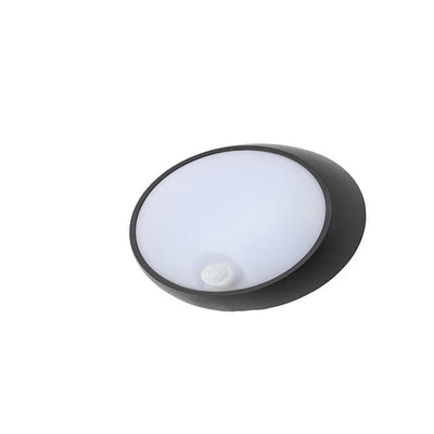 Cano Outdoor LED Round Bulkhead With PIR CZ-33397-BLK