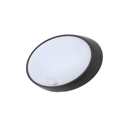 Cano Outdoor LED Round Bulkhead With PIR CZ-34023-BLK