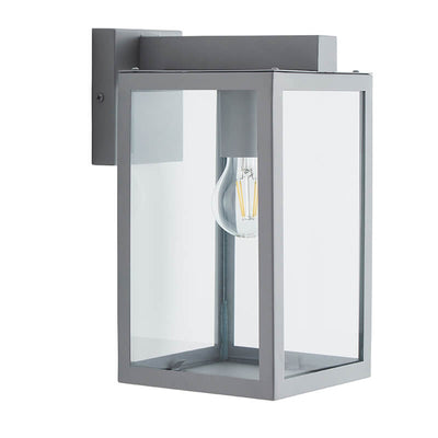Hestia Glass Panel Box Lantern ZN-38205-SIL