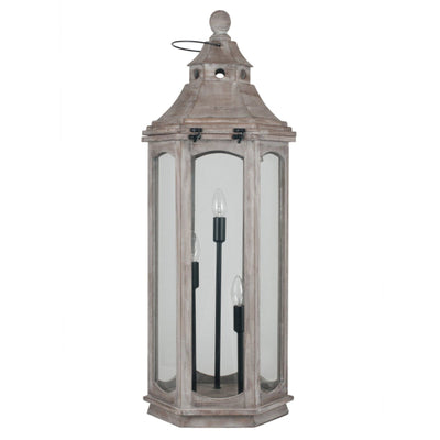 Pacific Lifestyle Adaline Grey Antique Wood Lantern Floor Lamp - PL-32-075-C