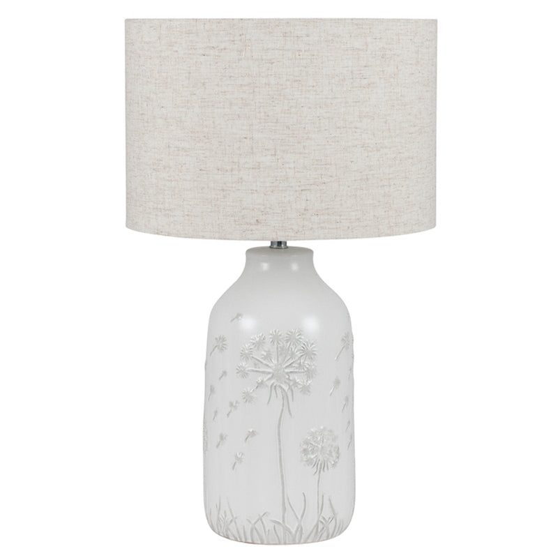 Pacific Lifestyle Flora White Floral Ceramic Table Lamp - PL-30-497-C