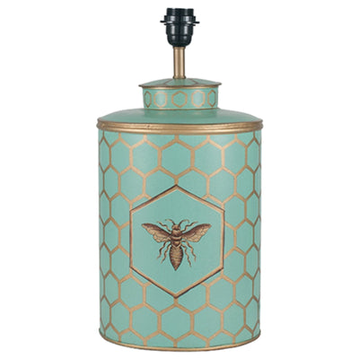Pacific Lifestyle Honeycomb Blue Hand Painted Metal Table Lamp - PL-30-479-BO