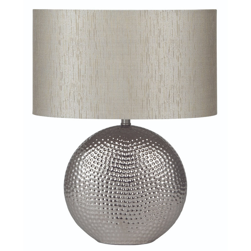 Pacific Lifestyle Mabel Silver Textured Ceramic Table Lamp - PL-30-154-C