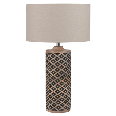 Pacific Lifestyle Orissa Tall Wooden Diamond Table Lamp - PL-30-526-C