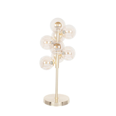 Pacific Lifestyle Vecchio Lustre Glass Orb and Gold Metal Table Lamp - PL-30-698-C