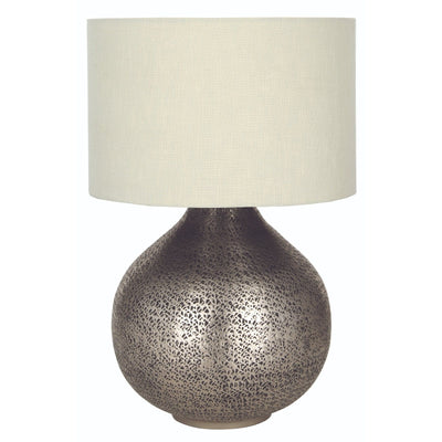 Pacific Lifestyle Souk Antique Silver Hammered Table Lamp - PL-30-016-BO