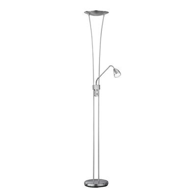 Trio Arizona Nickel Floor Lamp - Requires UK Plug Adaptor - 426410207