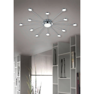 Trio Bodrum Chrome Ceiling Lamp - 673311306