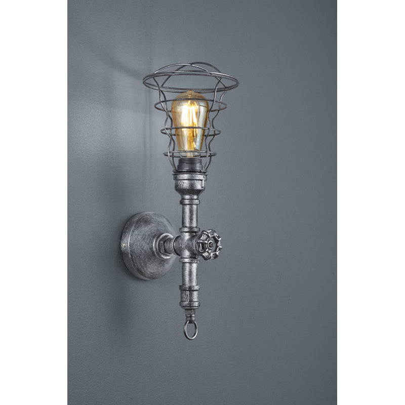 Trio Gotham Antique Silver Wall Lamp - 207000188