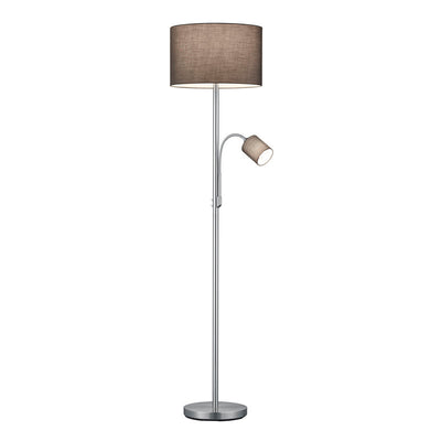 Trio Hotel Grey Floor Lamp Requires UK Plug Adaptor - 403900211