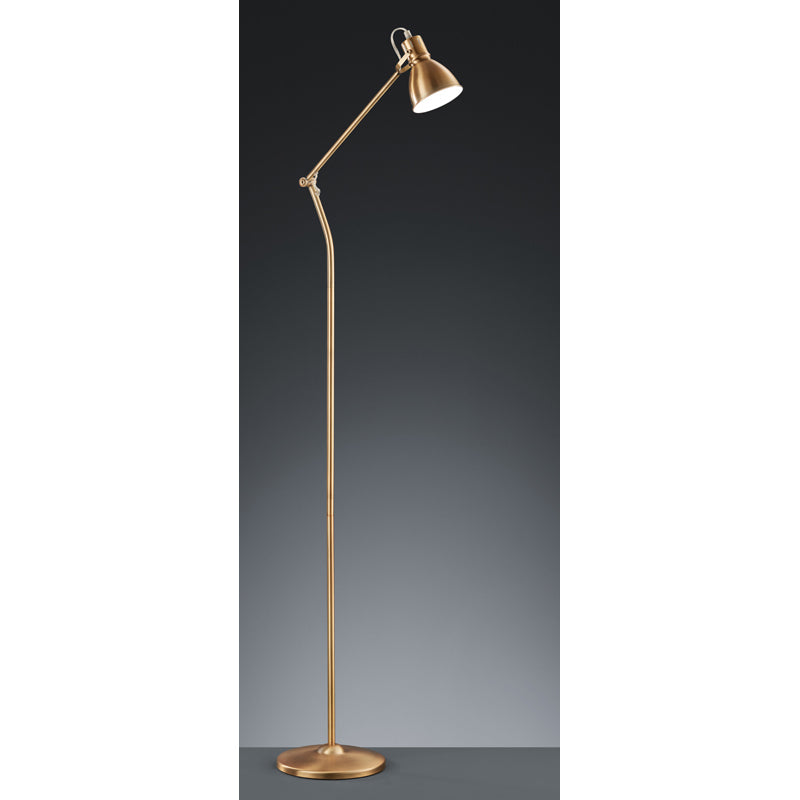 Trio Jasper Old Brass Floor Lamp - Requires UK Plug Adaptor - 400500104