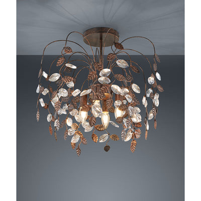 Trio Napoli Antique Rust Ceiling Lamp - 610300428
