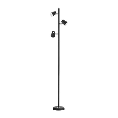 Trio Narcos 3x4W Black Floor Lamp Requires UK Plug Adaptor - 473190332