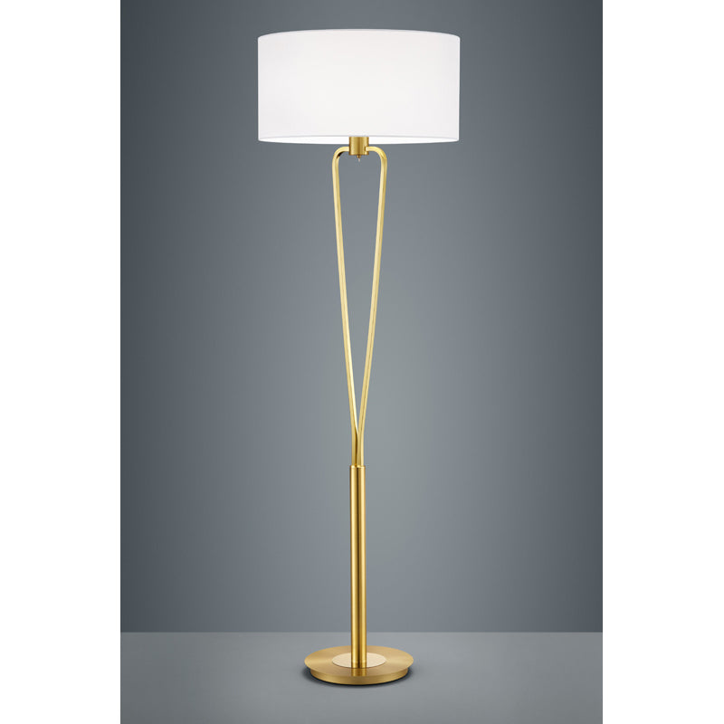 Trio Paris II Brasst Floor Lamp - Requires UK Plug Adaptor - 400200108