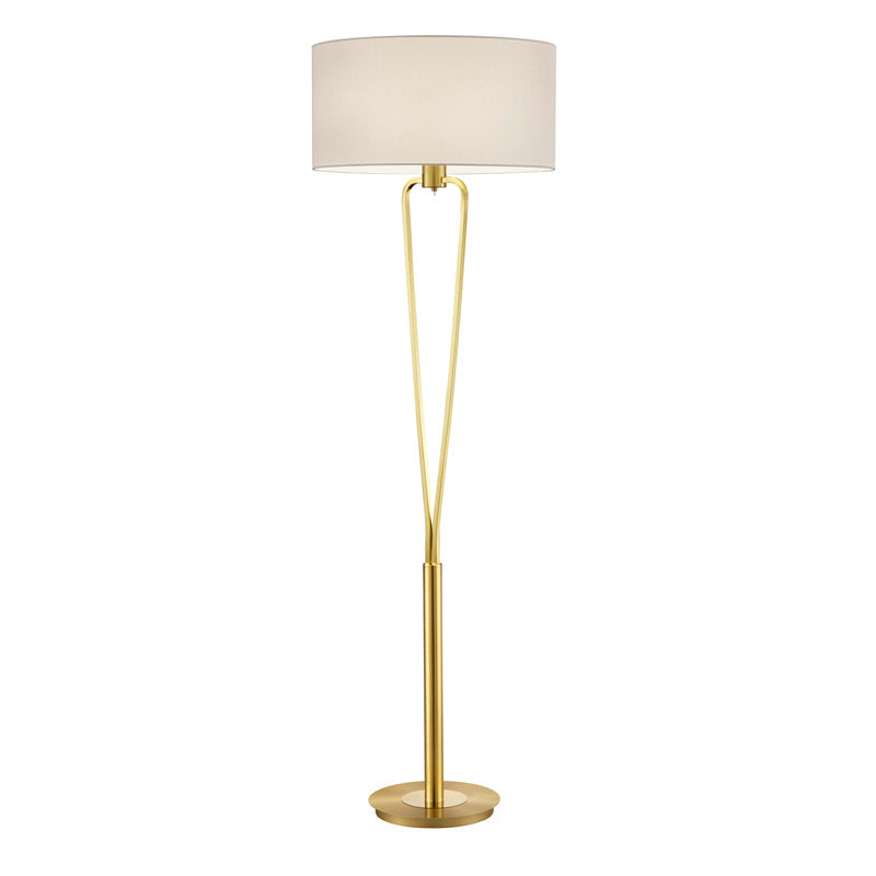 Trio Paris II Brasst Floor Lamp - Requires UK Plug Adaptor - 400200108