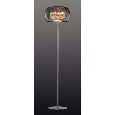 Trio Vapore Chrome Floor Lamp - Requires UK Plug Adaptor - 411210406