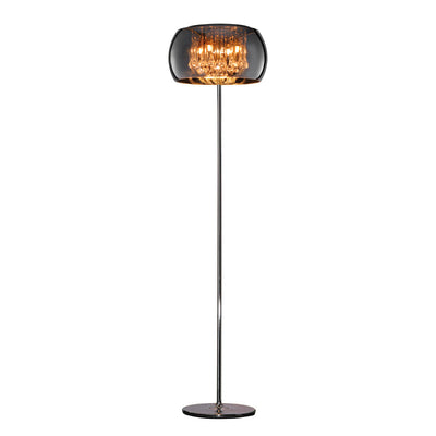 Trio Vapore Chrome Floor Lamp - Requires UK Plug Adaptor - 411210406